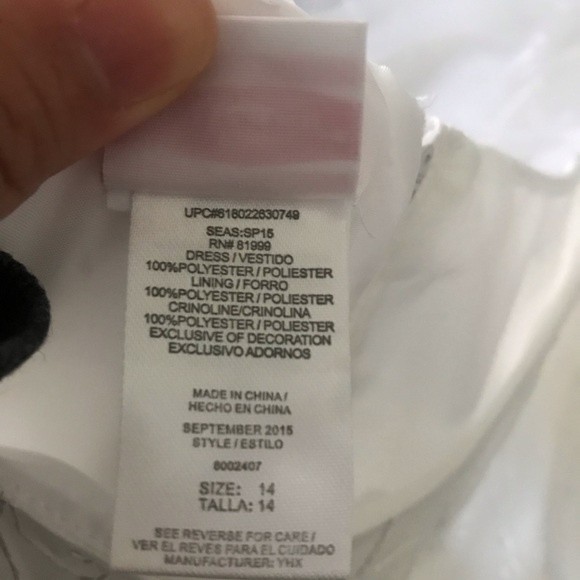 Rosenau Girls White Lace Embroidered Communion Dress - Size 14 - Picture 5 of 11